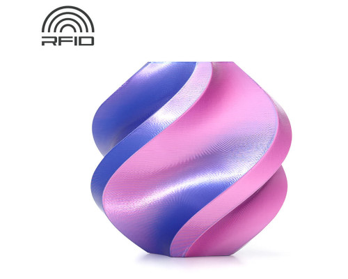 Пластик Bambu Lab PLA Silk, сине-пурпурная (двухцветная), 1.75 мм, 1 кг, с катушкой