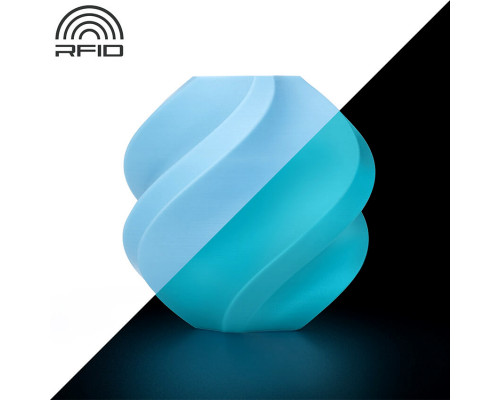 Пластик Bambu Lab PLA Glow, светящийся голубой, 1.75 мм, 1 кг, с катушкой